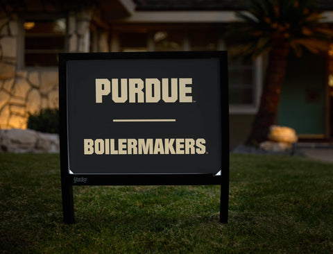 Purdue Boilmakers Athletic Mark Black Yardsy Sign yard sign