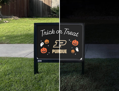 Purdue Halloween Trick Or Treat Yardsy Sign yard sign