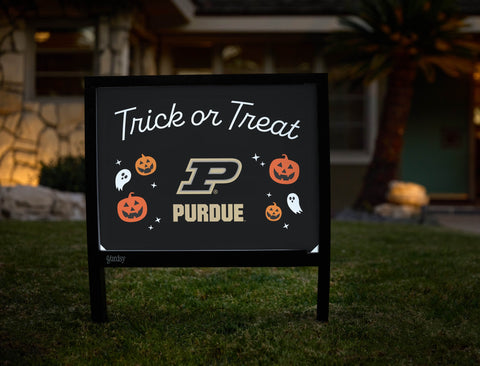 Purdue Halloween Trick Or Treat Yardsy Sign yard sign