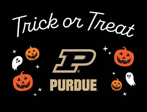 Purdue Halloween Trick Or Treat Yardsy Sign yard sign