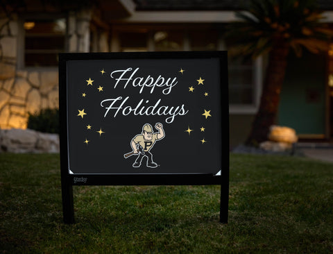 Purdue Happy Holidays Yardsy Sign yard sign
