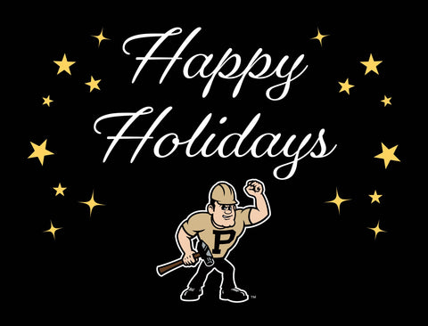 Purdue Happy Holidays Yardsy Sign yard sign