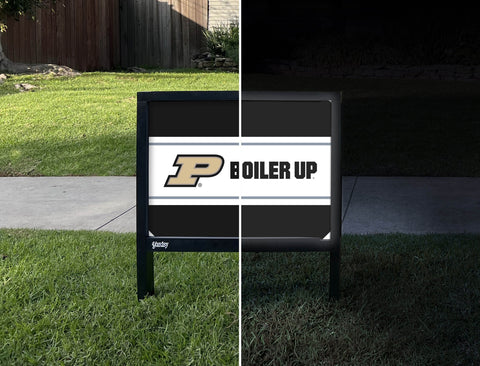Purdue P Boiler Up Black Yardsy Sign yard sign