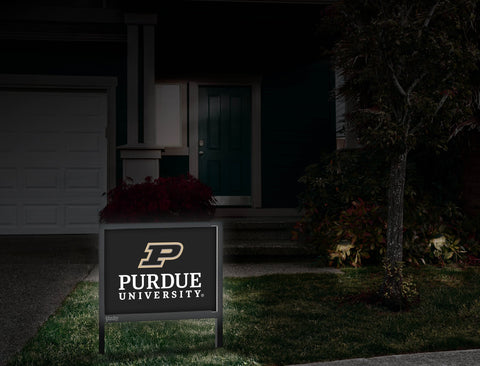 Purdue University Signature Mark Black Yardsy Sign
