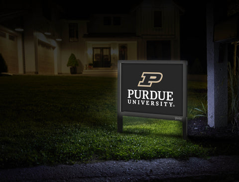 Purdue University Signature Mark Black Yardsy Sign