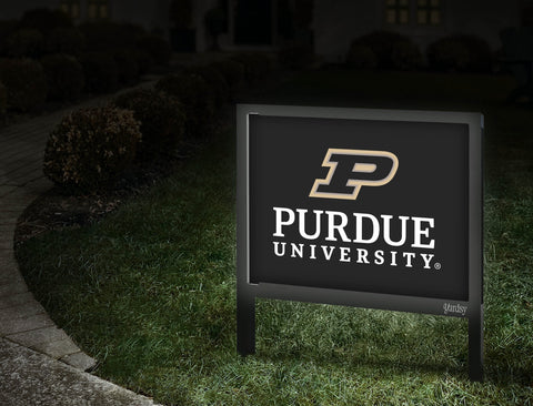 Purdue University Signature Mark Black Yardsy Sign