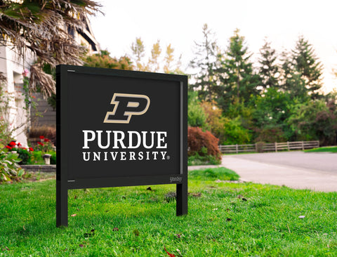 Purdue University Signature Mark Black Yardsy Sign