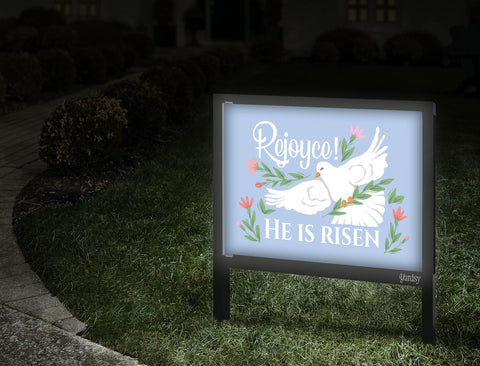 Rejoyce He Is Risen Yardsy Sign Walkway