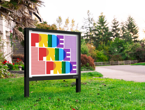 Repeated Pride Yardsy Sign Yard