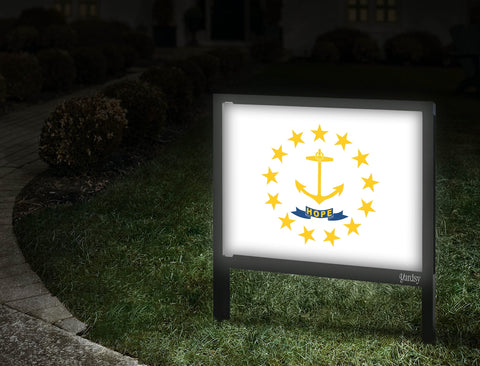 Rhode Island Flag Yardsy Sign Walkway