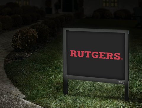 Rutgers Athletic Wordmark Black Yardsy Sign