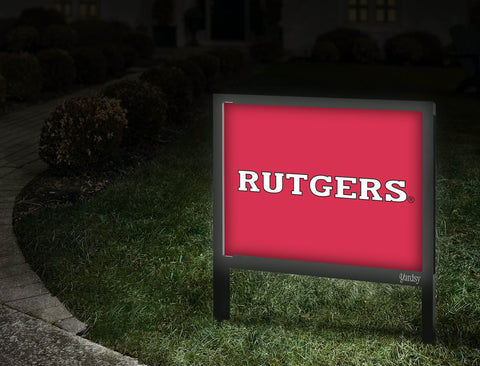 Rutgers Athletic Wordmark Red Yardsy Sign
