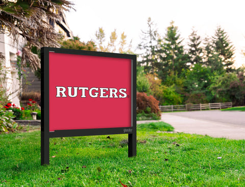 Rutgers Athletic Wordmark Red Yardsy Sign