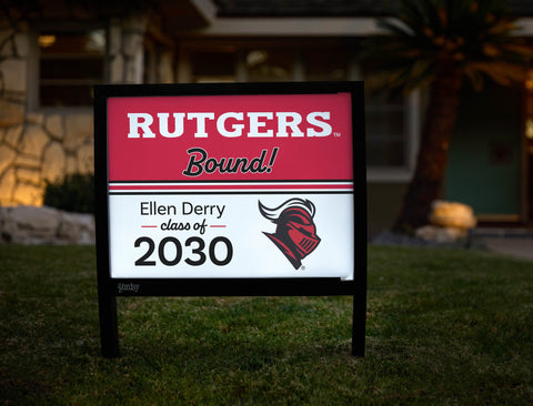 Rutgers College Bound Custom Yardsy Sign yard sign