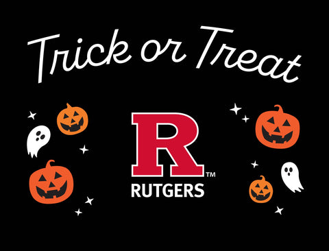 Rutgers Halloween Trick Or Treat Yardsy Sign yard sign