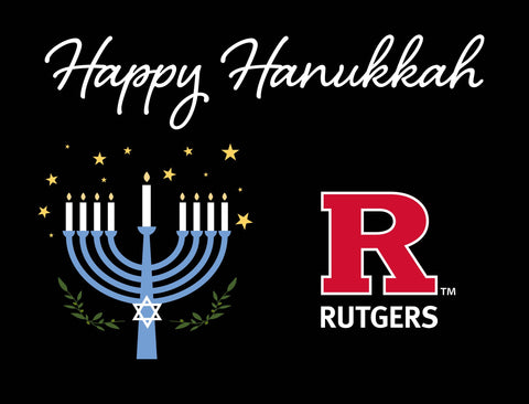 Rutgers Happy Hanukkah Yardsy Sign yard sign
