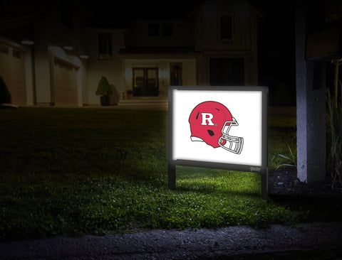 Rutgers Helmet Mark White Yardsy Sign