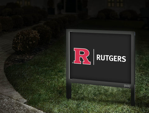Rutgers Horizontal Mark Black Yardsy Sign