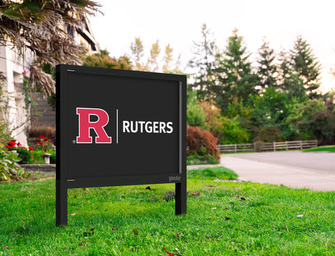 Rutgers Horizontal Mark Black Yardsy Sign