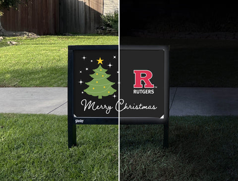 Rutgers Merry Christmas Yardsy Sign yard sign