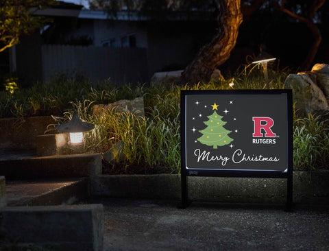 Rutgers Merry Christmas Yardsy Sign yard sign