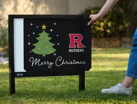 Rutgers Merry Christmas Yardsy Sign yard sign