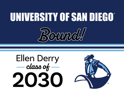 San Diego College Bound Custom Yardsy Sign yard sign