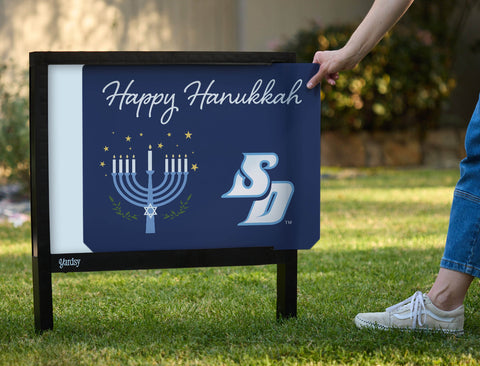 San Diego Happy Hanukkah Yardsy Sign yard sign
