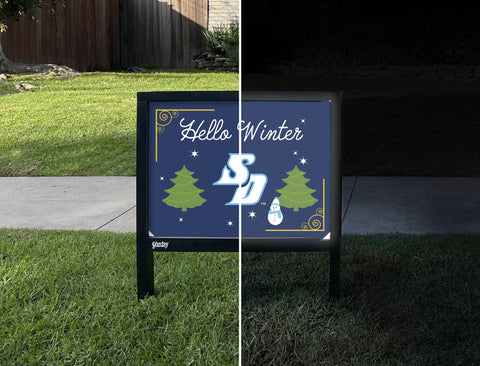 San Diego Hello Winter Yardsy Sign yard sign