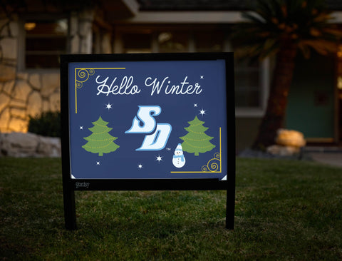 San Diego Hello Winter Yardsy Sign yard sign