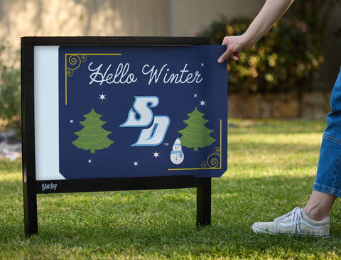 San Diego Hello Winter Yardsy Sign yard sign