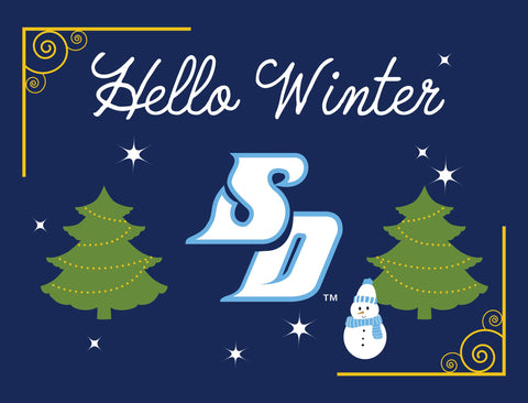 San Diego Hello Winter Yardsy Sign yard sign
