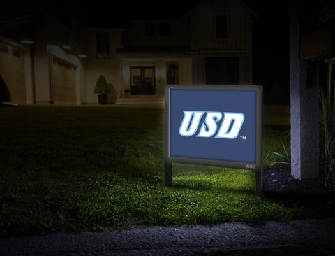 USD Athletics Mark Blue Yardsy Sign