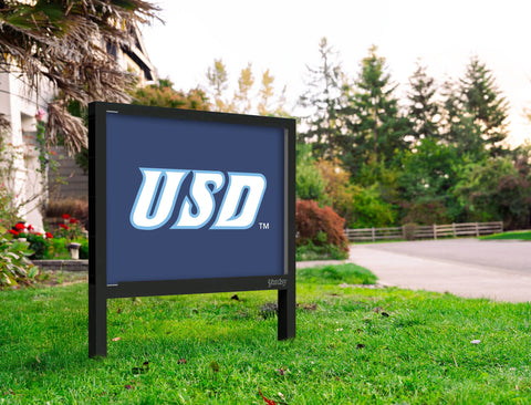 USD Athletics Mark Blue Yardsy Sign