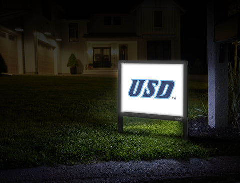 USD Founders Blue Mark White Yardsy Sign