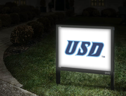 USD Founders Blue Mark White Yardsy Sign