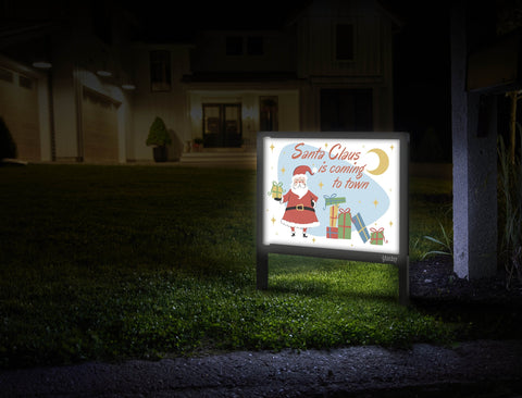 Santa Claus Is Coming To Town Yard Sign Mailbox