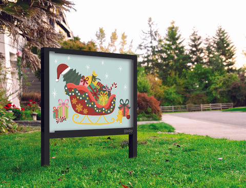 Santas Sleigh Yardsy Sign Yard.Jpg