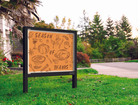 Season Of Thanks Doodle Orange Yardsy Sign Yard.Jpg