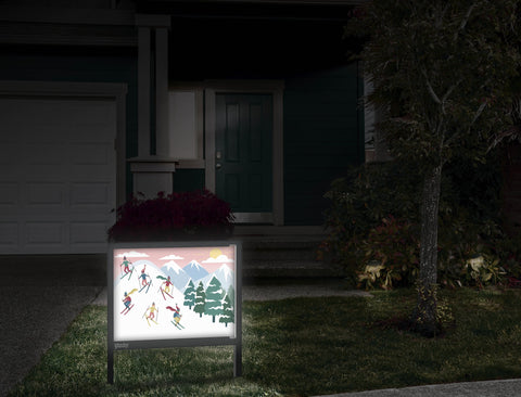 Ski Race Yard Sign Front Door