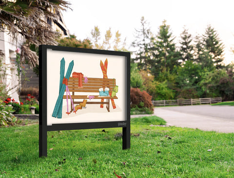 Ski Season Yard Sign Yard