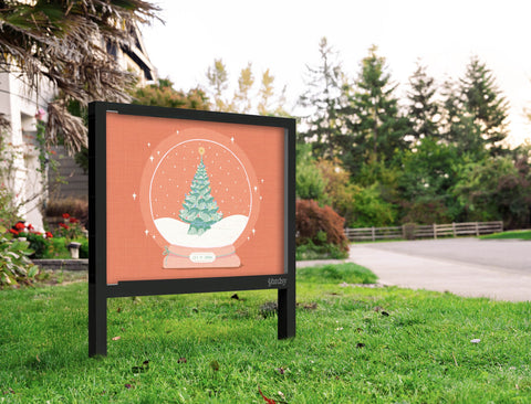 Snow Globe Salmon Yardsy Sign Yard.Jpg