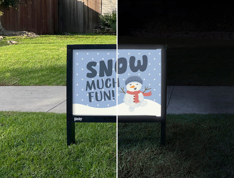 Snow Much Fun Yardsy Sign yard sign
