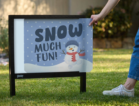 Snow Much Fun Yardsy Sign yard sign