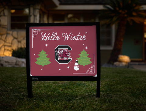 South Carolina Hello Winter Yardsy Sign yard sign