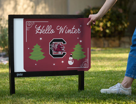 South Carolina Hello Winter Yardsy Sign yard sign