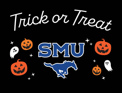 Southern Methodist Halloween Trick Or Treat Yardsy Sign yard sign