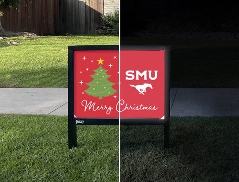 Southern Methodist Merry Christmas Yardsy Sign yard sign