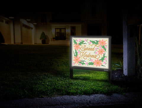 Spread Kindness Floral Yardsy Sign Mailbox
