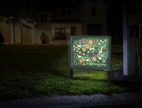 Springtime Garden Yardsy Sign Mailbox